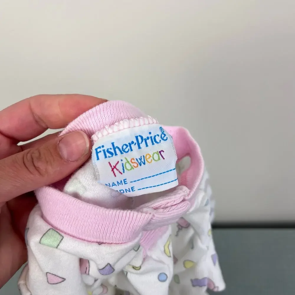 Fisher-Price Kidswear Pastel Confetti Coverall Romper Newborn USA